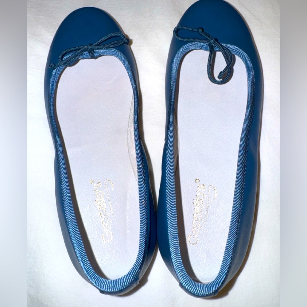 💙 Geppetto’s Spanish-Made Leather Ballet Flats – EU 35 (Girls) Size 2-3 US